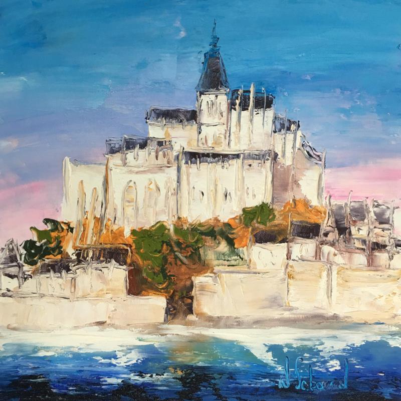 Peinture Mont Saint Michel par Sabourin Nathalie | Tableau Figuratif Huile