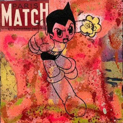 Painting Astro Boy  by Kikayou | Painting Figurative Graffiti, Oil Pop icons, Portrait