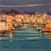 Painting Entrée du port, Marseille by Corbière Liisa | Painting Figurative Oil Landscapes Urban Marine