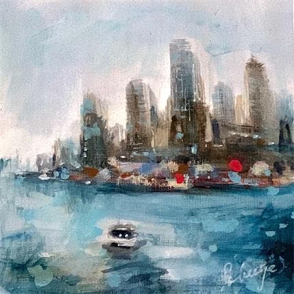 Painting Skyline by Solveiga | Painting  Acrylic