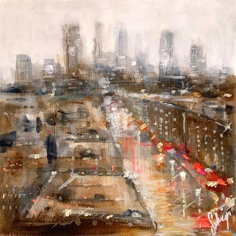 Painting Soho by Solveiga | Painting Impressionism Urban Acrylic