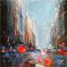 Painting Broadway view by Solveiga | Painting Figurative Urban Acrylic