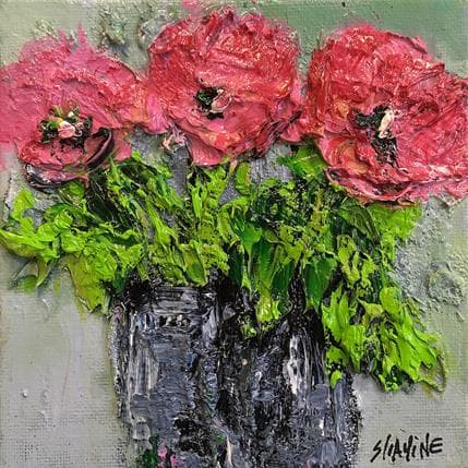 Painting Bouquet rose by Shahine | Painting Figurative Oil still-life