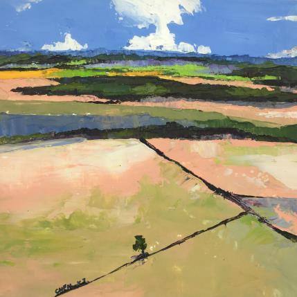 Painting Vue sur la Tour d'Aigues by Chen Xi | Painting Abstract Oil Landscapes