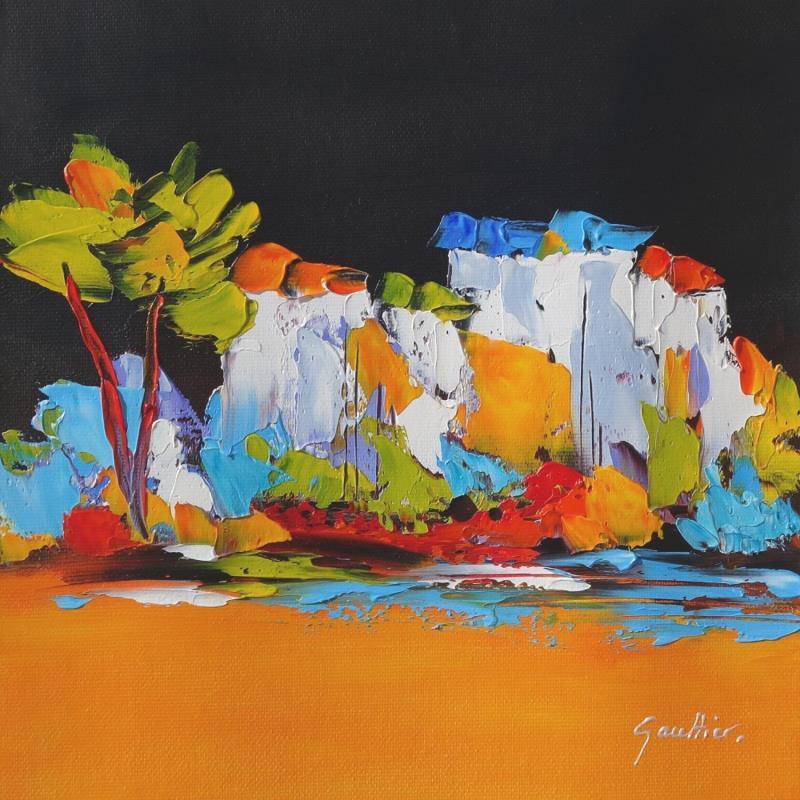Painting Un soir en Provence by Gaultier Dominique | Painting Figurative Landscapes Oil