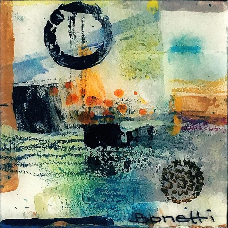 Peinture Moments 3 par Bonetti | Tableau Abstrait Minimaliste Acrylique