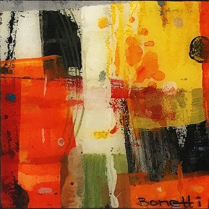 Peinture Moments 4 par Bonetti | Tableau Abstrait Mixte minimaliste