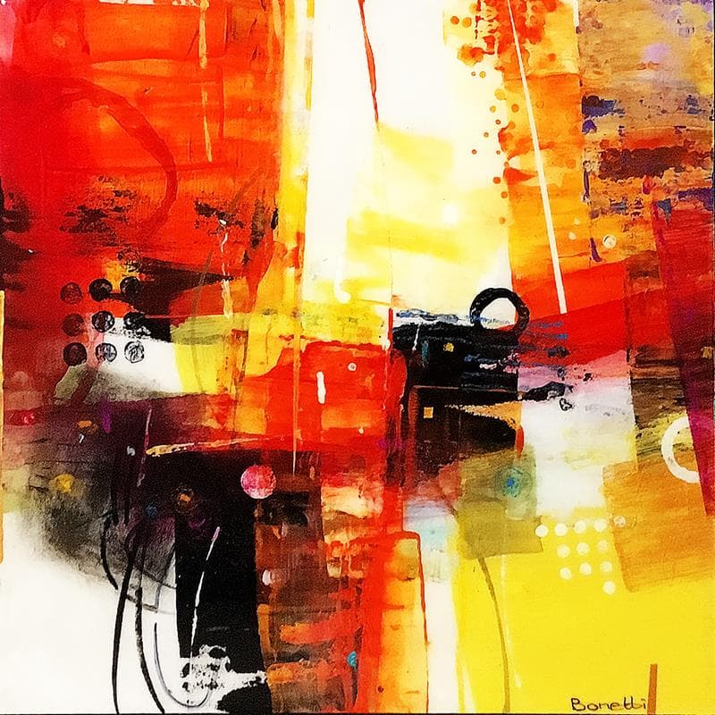 Painting Poetics 2 by Bonetti | Painting Abstract Mixed Minimalist