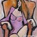 Peinture Le fauteuil par Signamarcheix Bernard | Tableau Figuratif Mixte scènes de vie