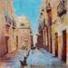Gemälde carrer de carassa von Galileo Gabriela | Gemälde Figurativ Urban Öl