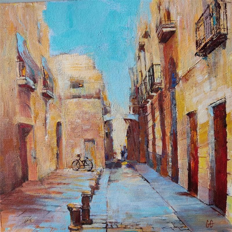 Painting carrer de carassa by Galileo Gabriela | Painting Figurative Oil Urban