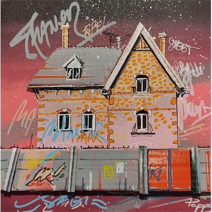 Painting Le manoir by Pappay | Painting Street art Mixed Pop icons