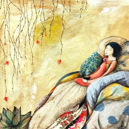 Painting MANGGAO SHAN by Rebeyre Catherine | Painting Illustrative Mixed Life style
