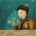 Peinture SHANGRI LA GOLD par Rebeyre Catherine | Tableau Illustration Mixte scènes de vie