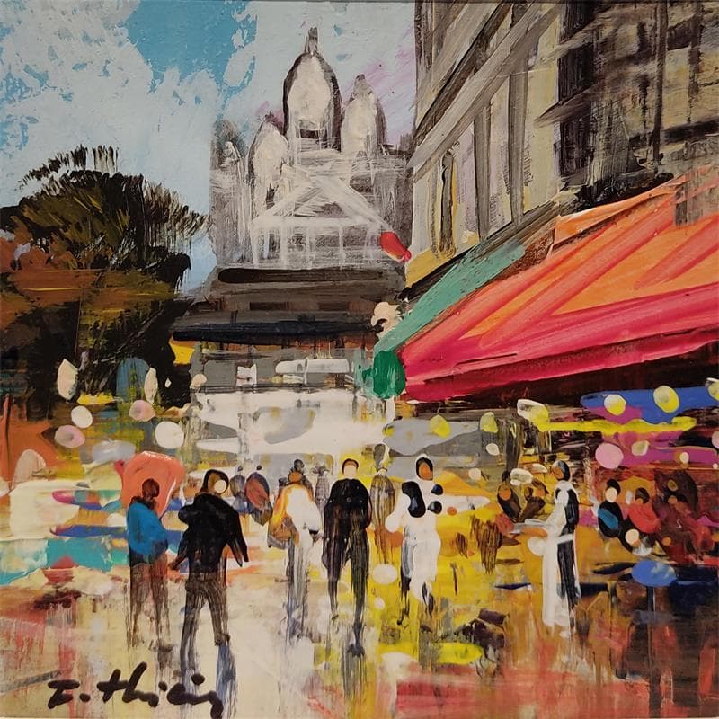 Painting Prendre un verre à Montmartre by Frédéric Thiery | Painting