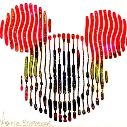 Painting Mickey by Schroeder Virginie | Painting Pop art Mixed Animals, Pop icons