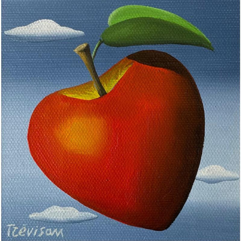 Painting Heart Apple by Trevisan Carlo | Painting  Acrylic, Oil