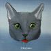 Painting Gray Cat by Trevisan Carlo | Painting Animals Oil Acrylic