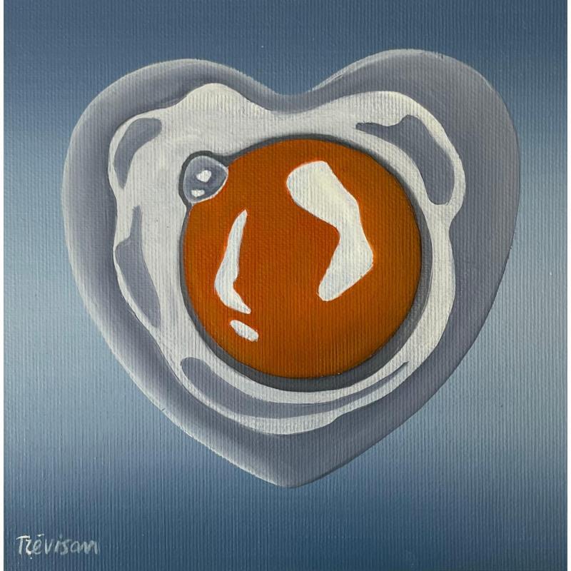 Painting Heart Egg by Trevisan Carlo | Painting Figurative Oil Pop icons