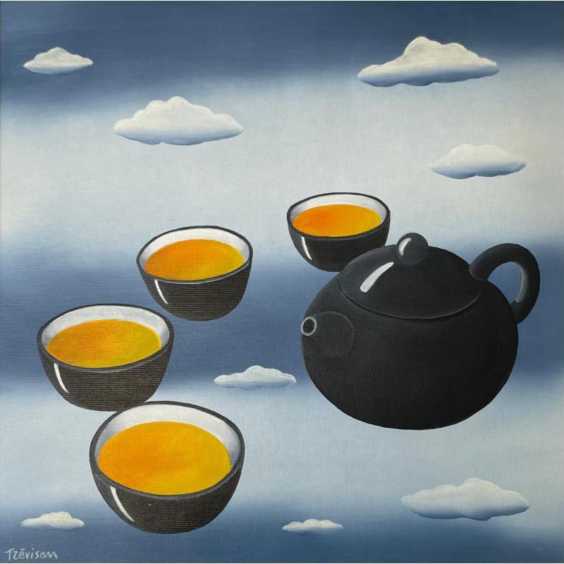 Painting A Tea in the Clouds by Trevisan Carlo | Painting Oil