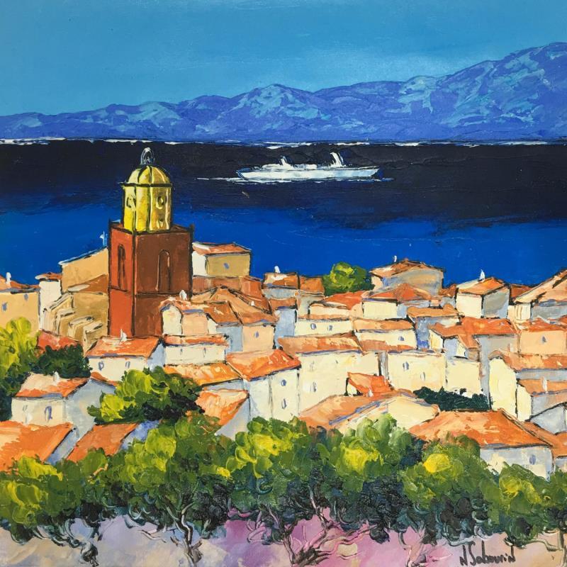 Peinture Vue Sur Saint Tropez Par Sabourin Nathalie Carré Dartistes 2963