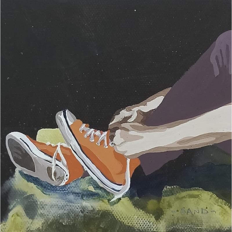 Painting Converses de lichen by Sand | Painting Figurative Acrylic Life style