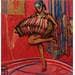 Painting La belle au bandonéon by Machi | Painting Figurative Oil Life style