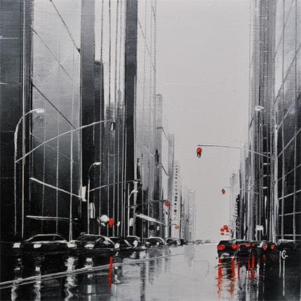 Painting Lumière à NY by Galloro Maurizio | Painting Figurative Oil Urban