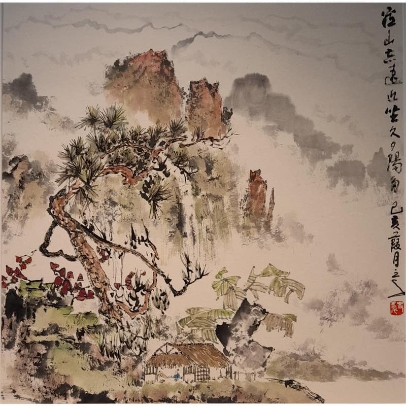 Painting Landscape by Sanqian | Painting Figurative Landscapes