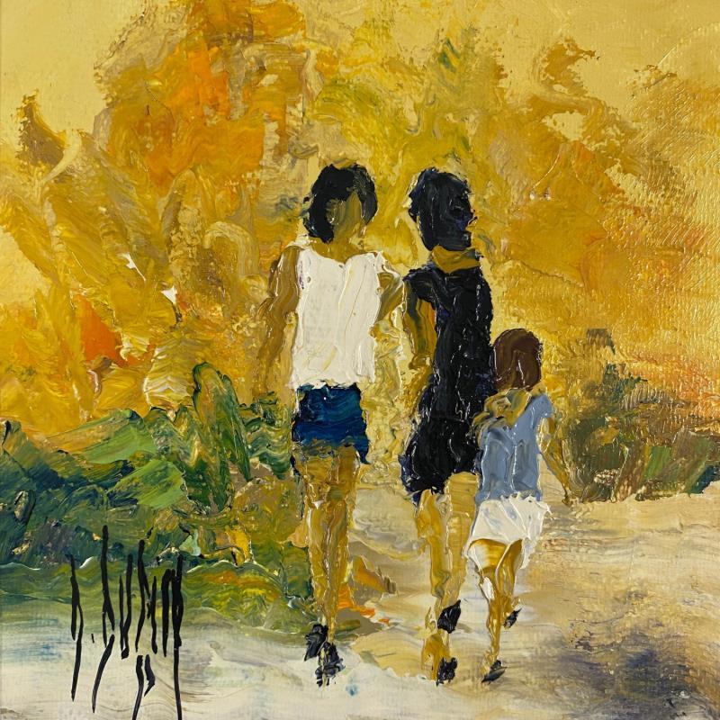 Painting La rencontre by Dupin Dominique | Painting Figurative Urban Oil