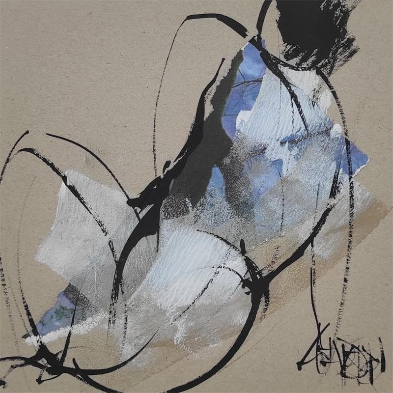 Painting Carton 1 by Chaperon Martine | Painting Figurative Mixed Nude