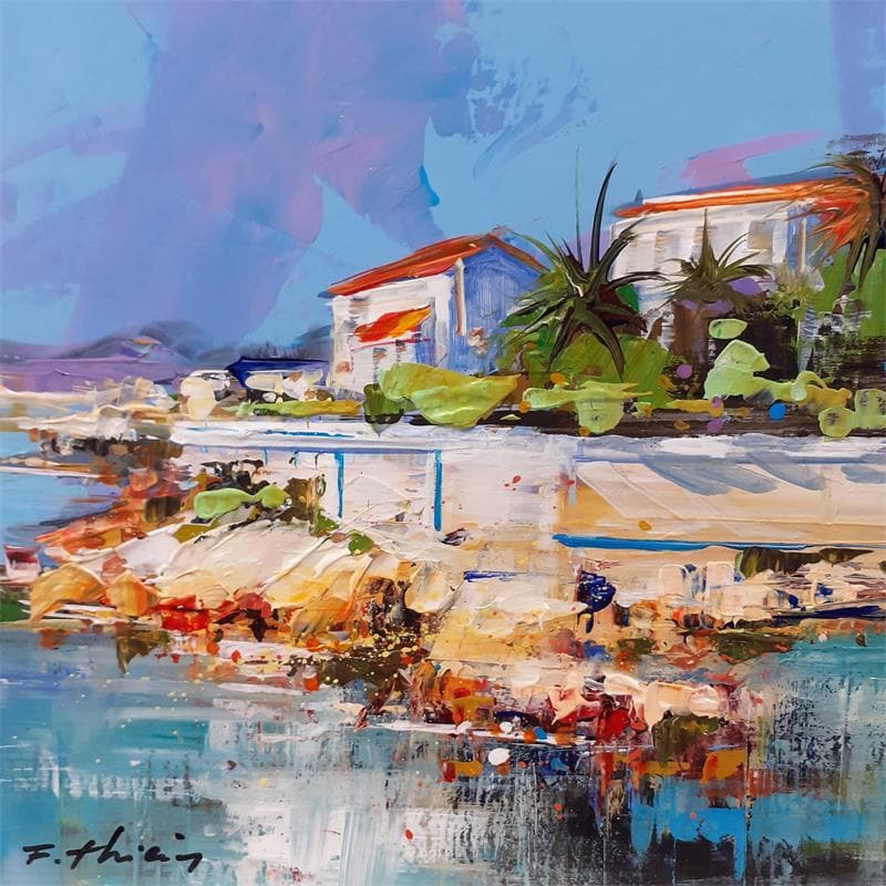 Painting Le petit Nice by Frédéric Thiery | Painting Figurative Oil Urban
