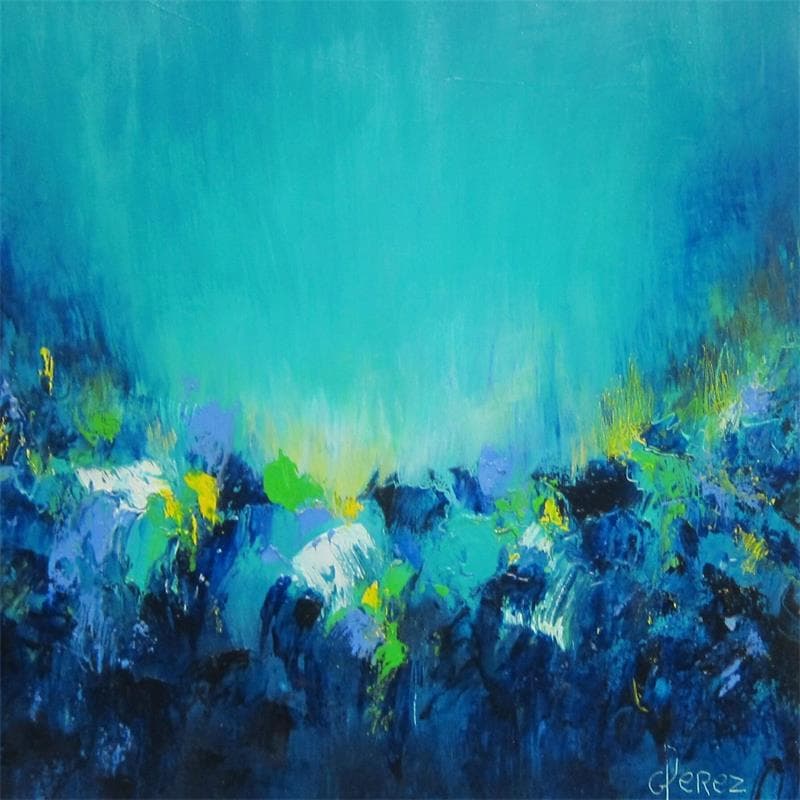 Painting EVEIL by Perez Geneviève | Painting Abstract Oil Minimalist