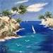 Painting Calanque by Lyn | Painting Figurative Landscapes Oil