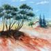 Painting Terre rouge by Lyn | Painting Figurative Landscapes Oil