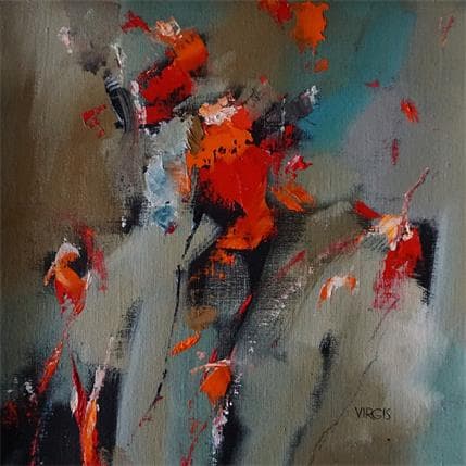Painting REVELLING RED by Virgis | Painting Abstract Oil
