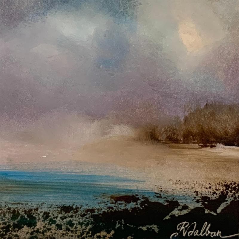 Painting Comme dans un rêve by Dalban Rose | Painting Raw art Oil Landscapes