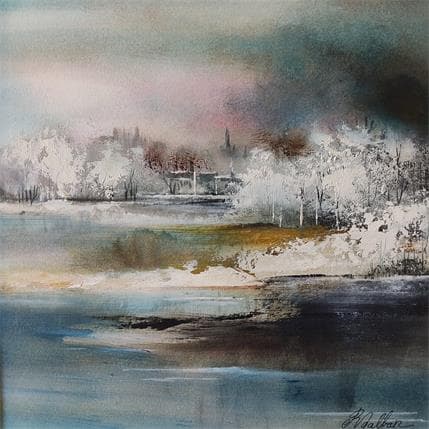 Painting Hiver by Dalban Rose | Painting Figurative Oil Landscapes