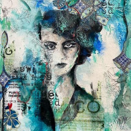 Painting The star by Bergeron Marie-Josée | Painting Figurative Mixed Life style, Pop icons, Portrait