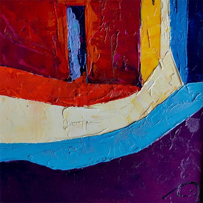 Painting Three shadows by Tomàs | Painting Abstract Oil Landscapes