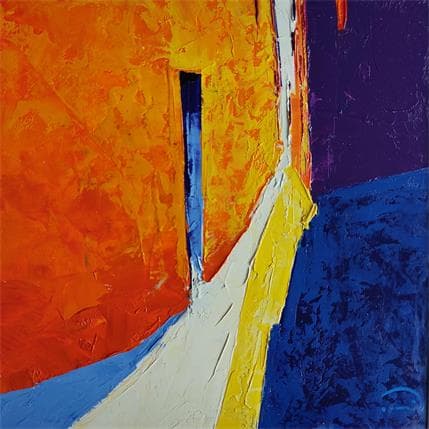 Painting Open door by Tomàs | Painting Abstract Oil Urban