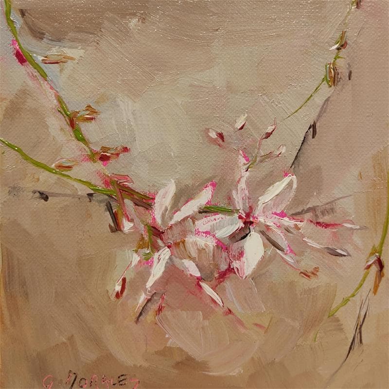 Painting Floral by Morales Géraldine | Painting Figurative Oil still-life