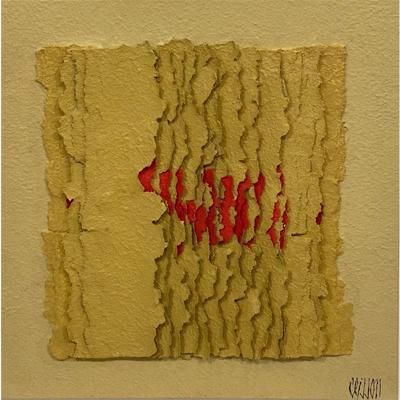 Painting amazonia fire by Clisson Gérard | Painting Abstract Subject matter Minimalist Wood Cardboard