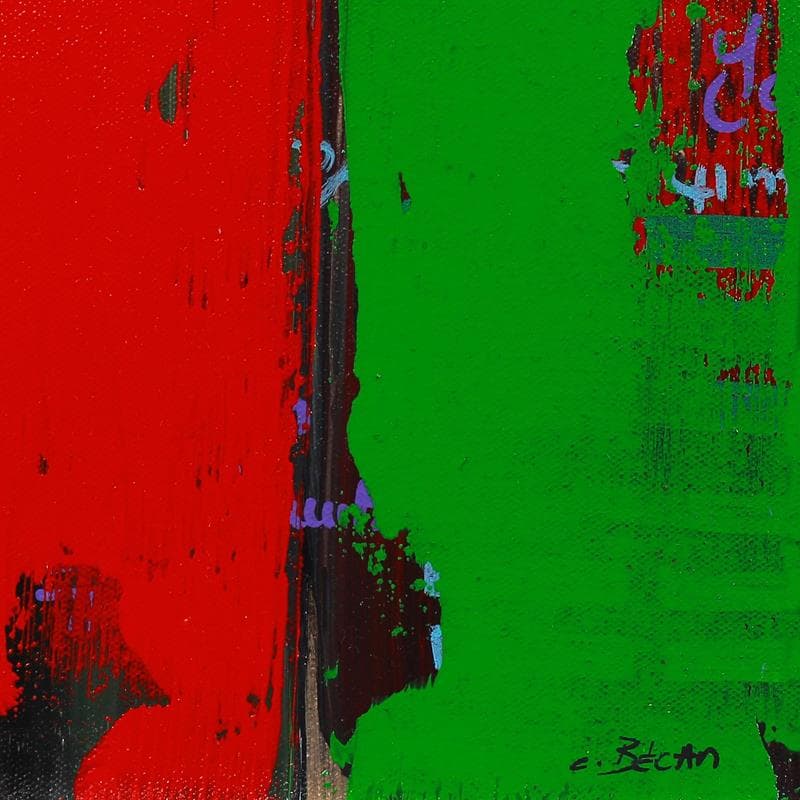 Peinture  Bandes Colorées n°48 par Becam Carole | Tableau Abstrait Minimaliste Huile