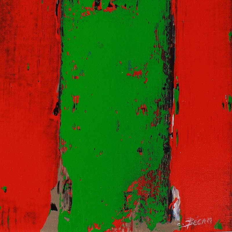 Peinture Bandes Colorées n°53 par Becam Carole | Tableau Abstrait Minimaliste Huile