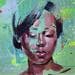 Painting Bintou by Istraille | Painting Figurative Acrylic Portrait