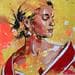 Painting Abha by Istraille | Painting Figurative Acrylic Portrait