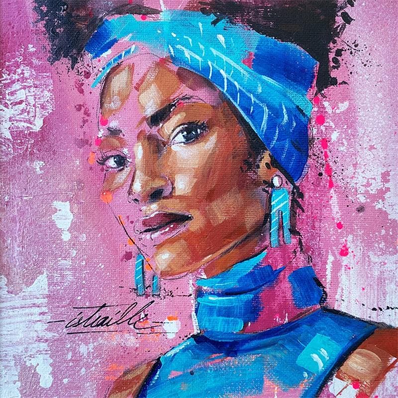 Painting Asma by Istraille | Painting Figurative Acrylic Pop icons, Portrait