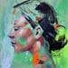 Painting Majda by Istraille | Painting Figurative Portrait Acrylic