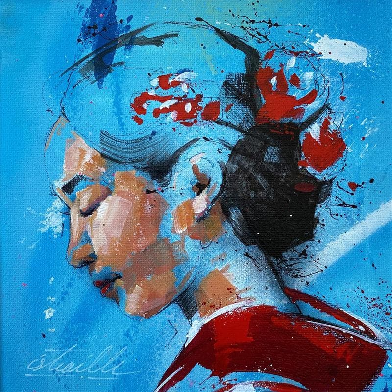 Painting Saika by Istraille | Painting Figurative Acrylic Pop icons, Portrait